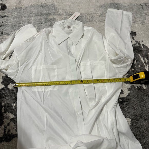 OC order plus Elegant White Long Sleeve Dress shirt dress size XXL plus size - Picture 6 of 9